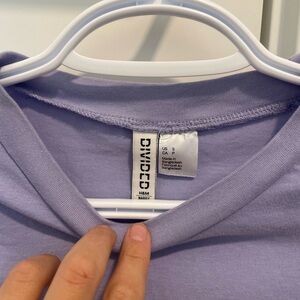 Purple divided crop top